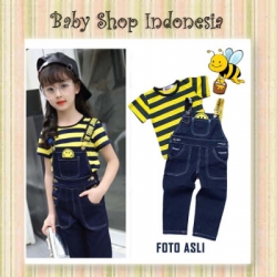 Overall Softjeans Smiley Stripe Kuning  large